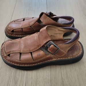 Men's Born Sandals Fisherman VERY NICE Size 10 Brown Leather
